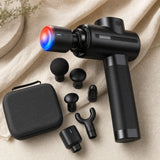 RapidRecover fascia gun with hot and cold head and attachments